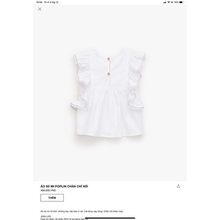 Áo sơ mi zara basic trắng bèo
