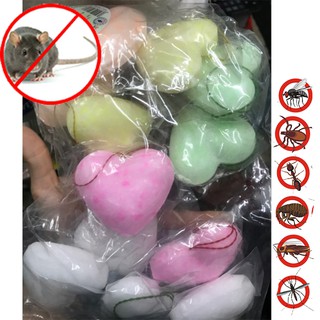 Long não (băng phiến) đuổi chuột, đuổi côn trùng trái tim khử mùi có dây treo bịch 12 cái