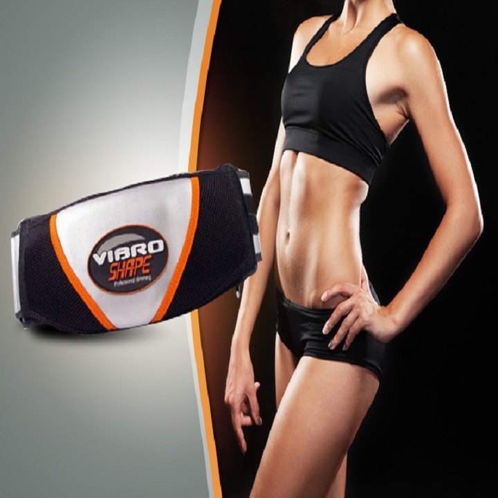 Đai rung nóng vipro kèm dây đo - máy massage bụng  tập chuyên dụng để đánh tan lượng mỡ thừa trên cơ thể