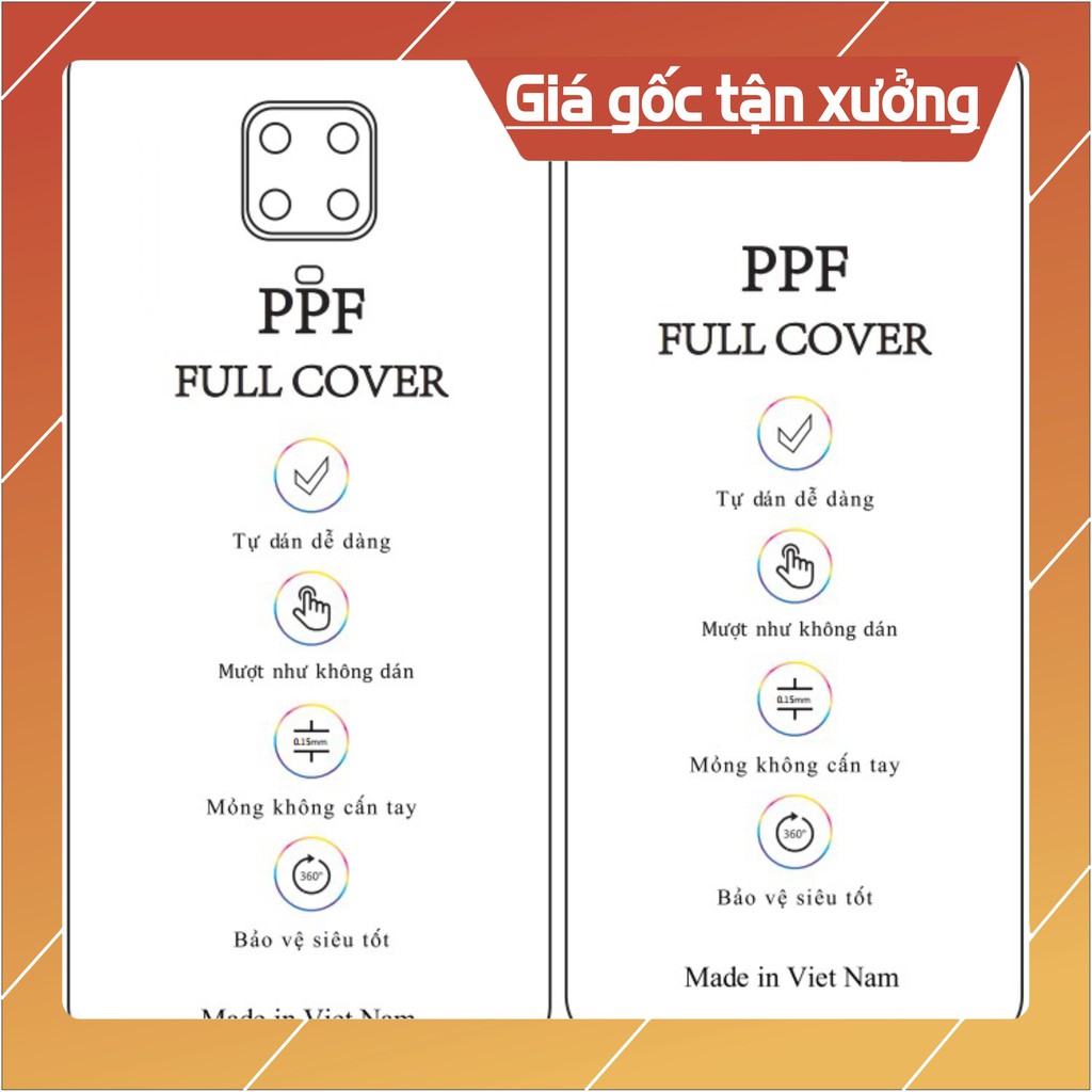 Dán dẻo PPF Redmi Note 9s - Note 9 Pro - Note 9 Pro Max