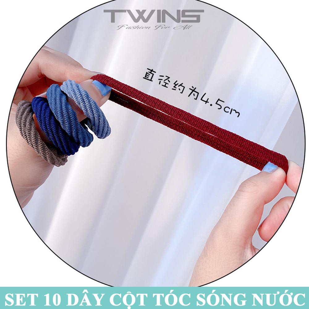 Set 10 dây cột tóc, buộc tóc SD115 màu dễ thương, cute, xinh đẹp phong cách Hàn Quốc làm phụ kiện tóc thời trang cho nữ