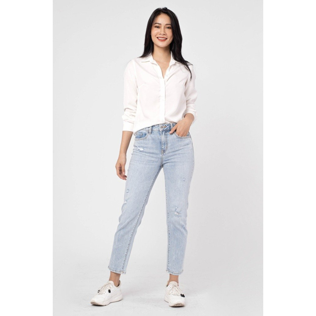 Quần Jeans Nữ Dáng Đứng Mài Rách V-SIXTYFOUR - 121WD2083F1910