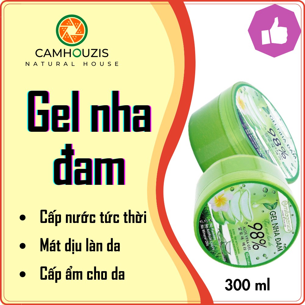 Gel Nha Đam Dưỡng Ẩm Đa Năng & Làm Mềm Da Từ Nha Đam Tươi MILAGANICS 300ml (Hũ)