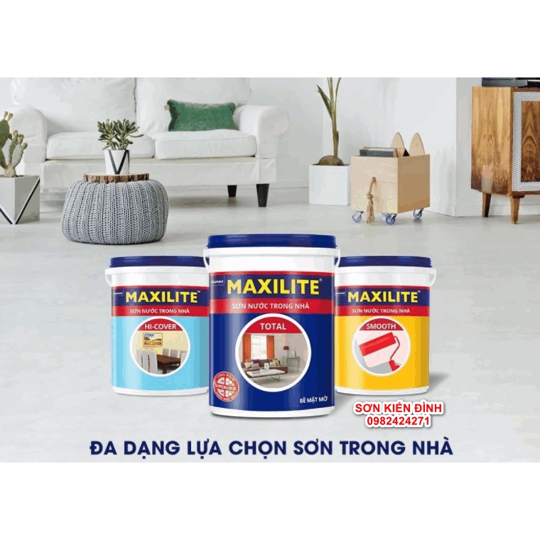 Sơn nước trong nhà Dulux Maxillite Smooth dễ thi công, sơn kinh tế cho bề mặt tường nhẵn mịn - Lon 5L