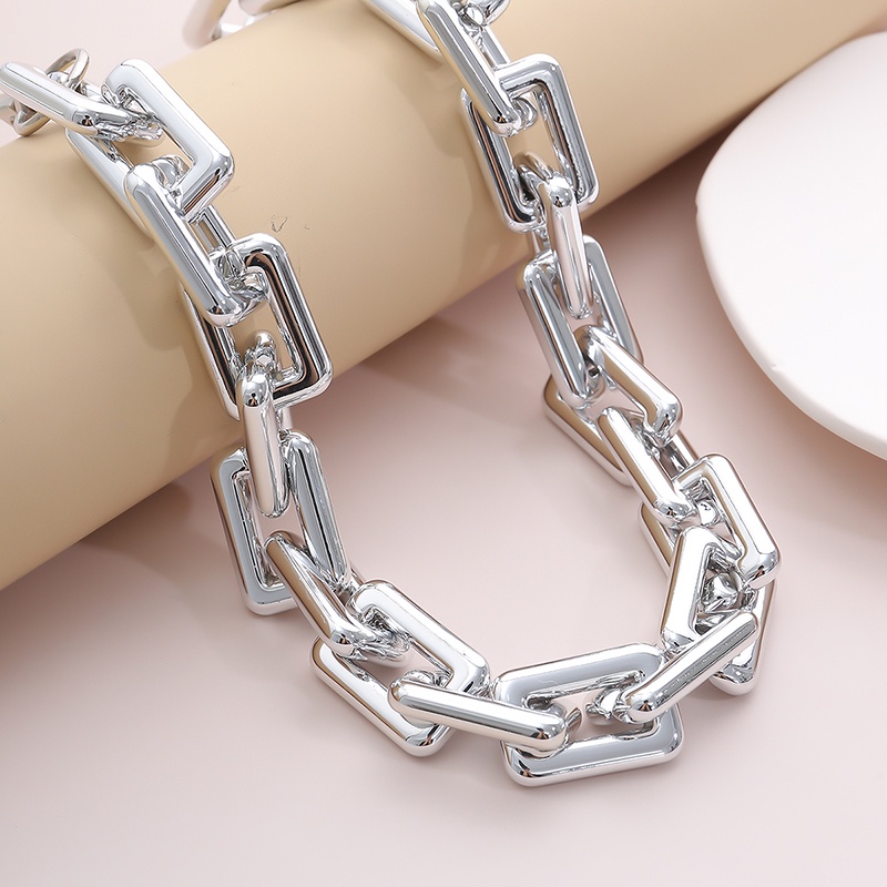 Vòng cổ choker kiểu dây xích phong cách punk Hip Hop ấn tượng