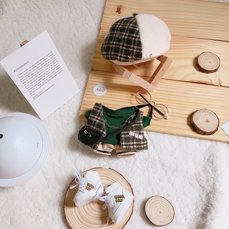 Set Green ANDU - outfit doll 15-20cm quần áo cho búp bê Hàn Quốc
