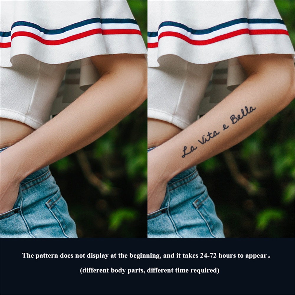 Hình Xăm Dán Tạm Thời Chống Thấm Nước Họa Tiết Chữ Tiếng Anh Cá Tính