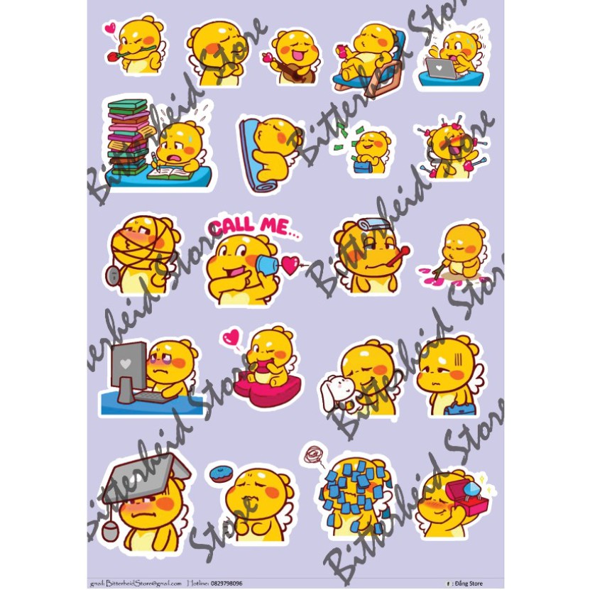 Sticker QooBee dễ thương dán trang trí mũ bảo hiểm, laptop, vali, điện thoại..siêu đẹp #1