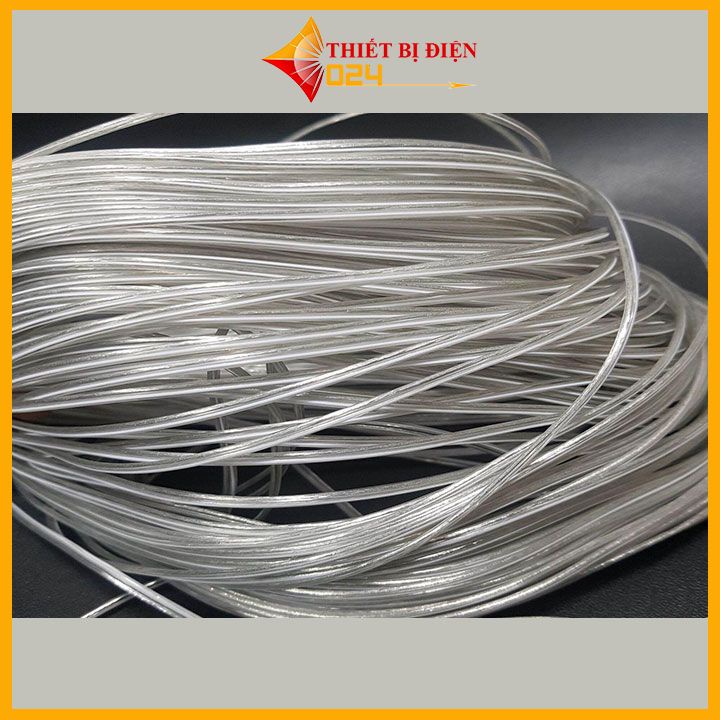 Dây điện đôi trong suốt làm led Neon 0.25mm dài , 10m, 20m, 50m