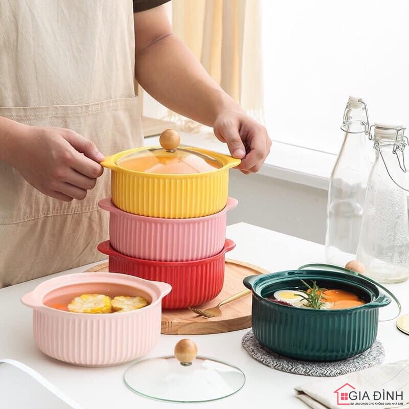 Bát úp mỳ- ca ăn mỳ tôm lõi inox cách nhiệt cao cấp có kèm nắp và thìa