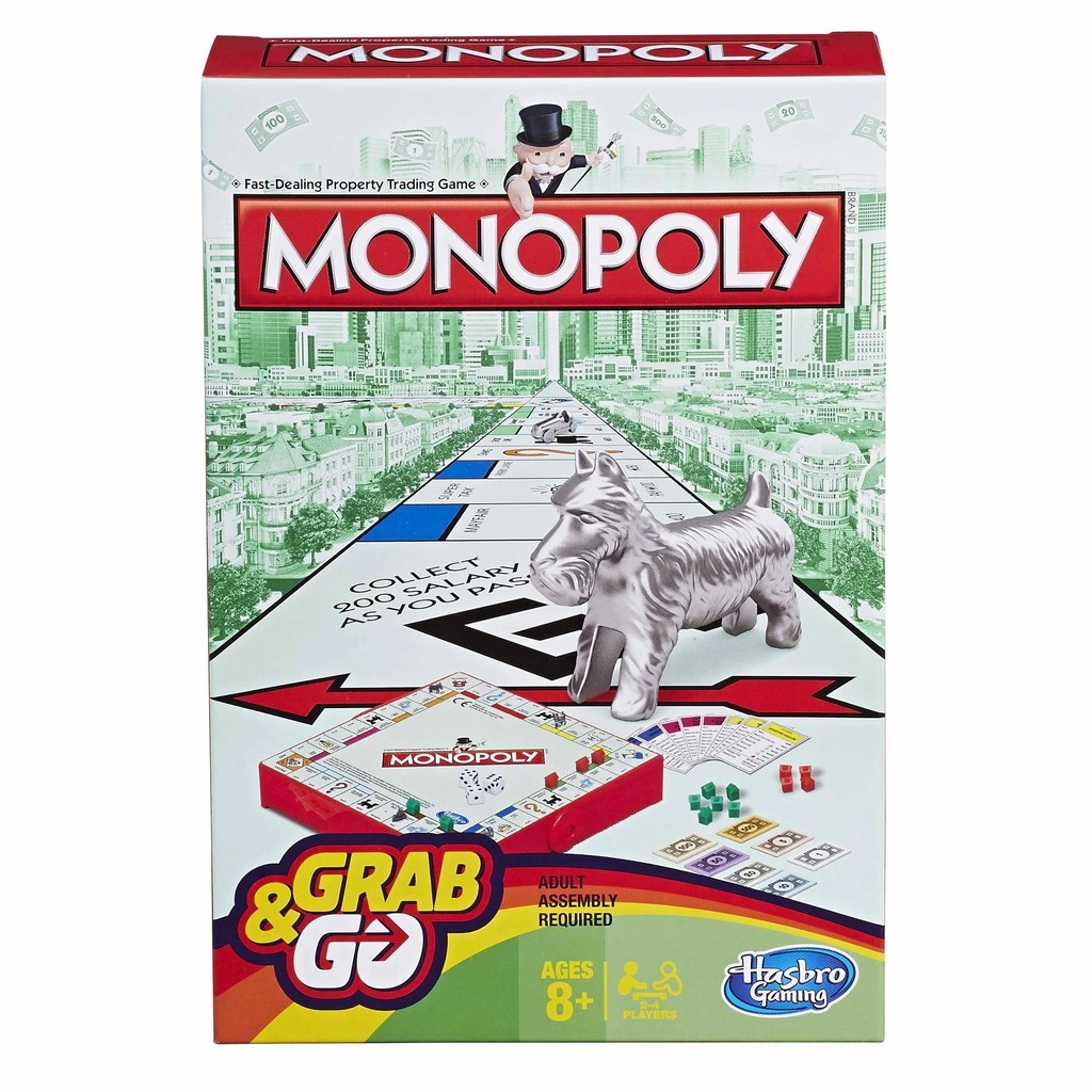 Đồ chơi Hasbro cờ tỷ phú Grab and Go Monopoly B1002