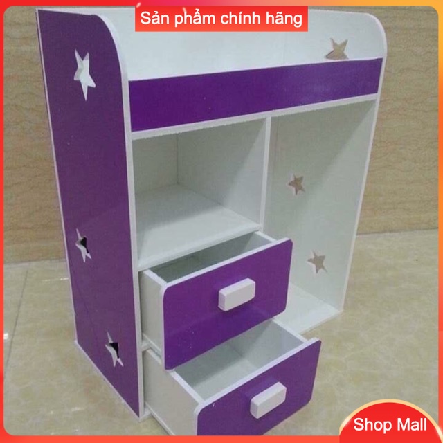 Tủ Mỹ Phẩm 2 Ngăn, kệ đựng mỹ phẩm mini, khay son