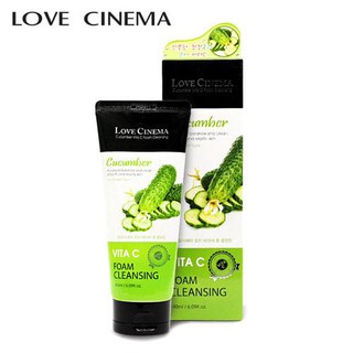 [Chính hãng] Sữa rửa mặt tinh chất dưa leo LOVE CINEMA CUCUMBER VITA C FOAM CLEANSING
