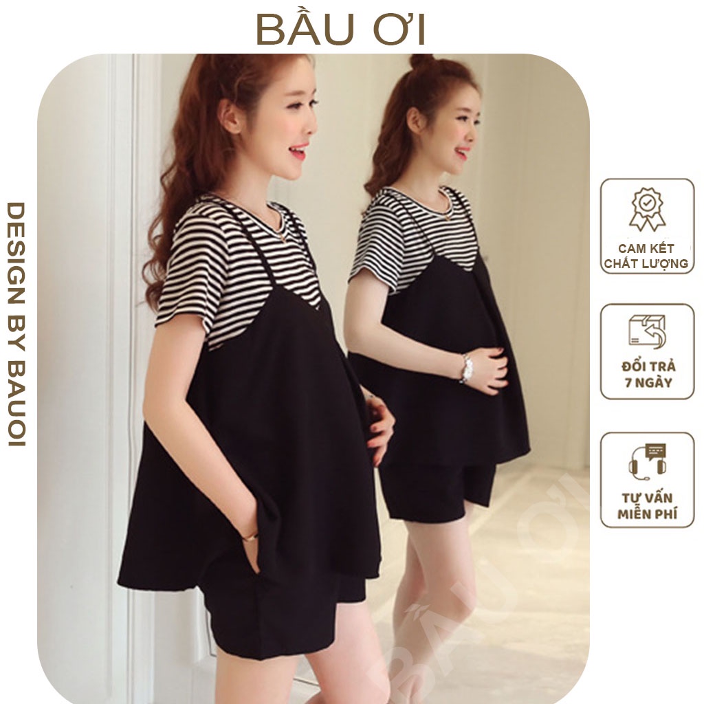 [SIÊU HOT B16] BỘ BẦU GIẢ YẾM MÙA HÈ CHẤT MÁT- QUẦN ÁO BÀ BẦU MẶC ĐI LÀM ĐI CHƠI ĐỀU ĐẸP
