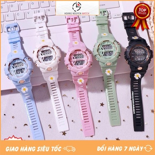 Đồng Hồ Nam Nữ In Hoa Cúc Aosun From Tròn 439 Dễ Thương