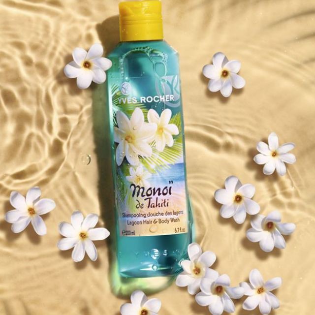 Sữa tắm Monoi kiêm dầu gội cao cấp để phục hồi da và tóc 400ml Yves Rocher