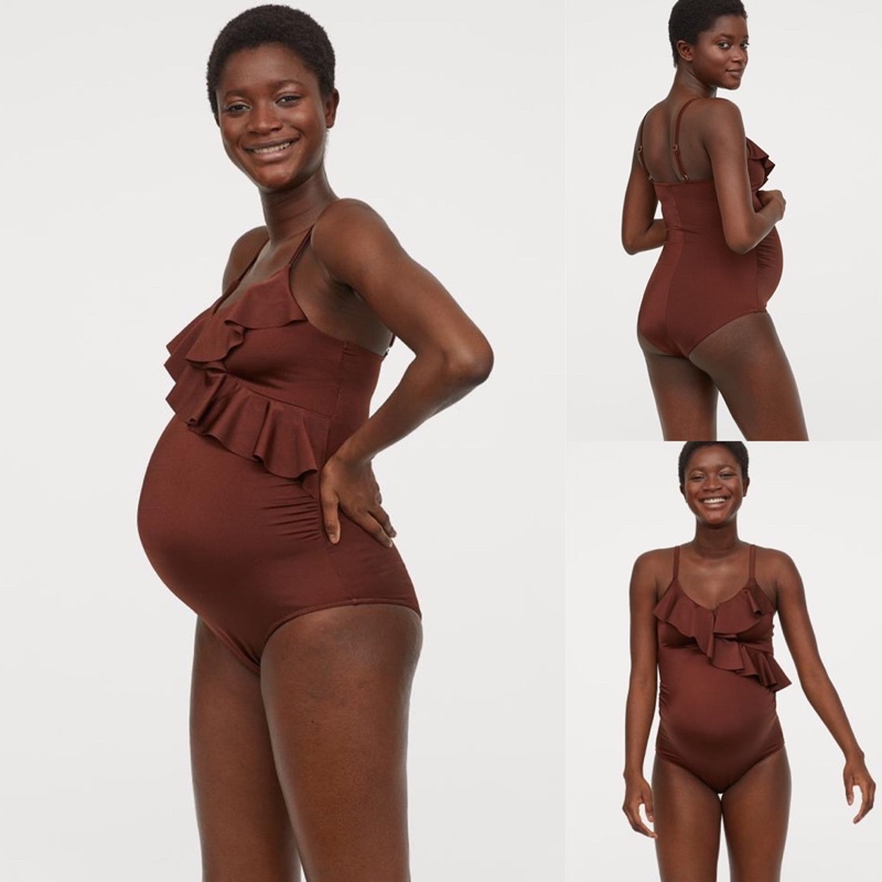 Áo Tắm Đồ Bơi Bikini 1 Mảnh Xuất Dư Cho Bầu Bụng To