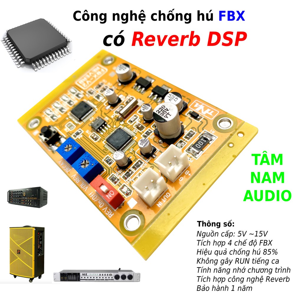 Mạch Chống Hú Reverb V2 Cho Loa Kéo - Amply Karaoke _Vang Số |Tâm Nam