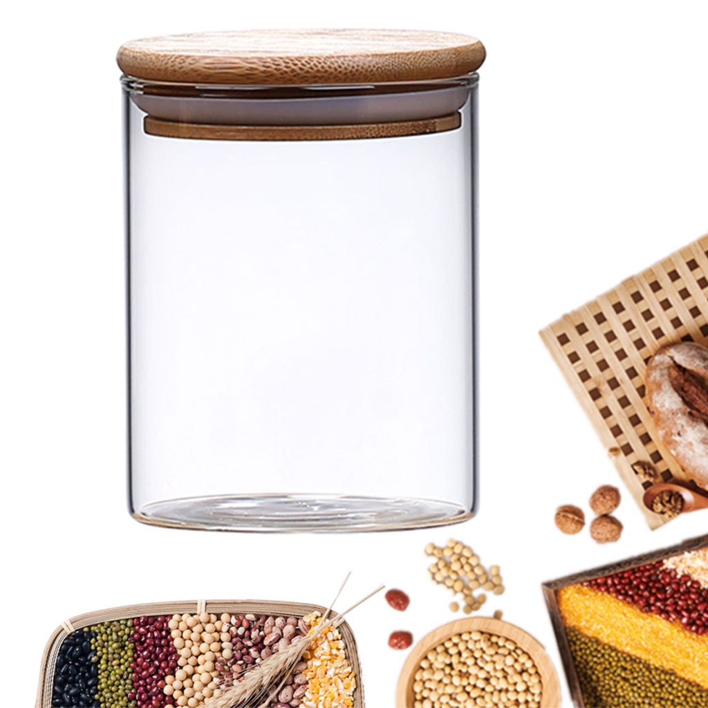 Hũ thủy tinh trong suốt đựng gia vị có nắp đậy nhiều kích cỡ tiện dụng