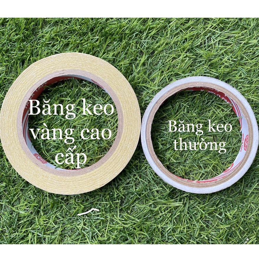 Băng keo 2 mặt siêu dính dùng dán poster ( băng keo hai mặt Loại cao cấp dầu vàng)