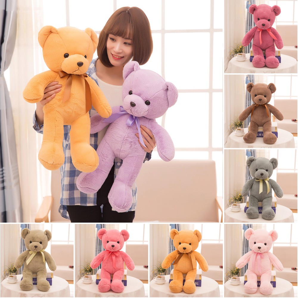 35/45cm Cute Cartoon Bear Soft Plush Doll Girls Kids Toys Birthday Gift Present
