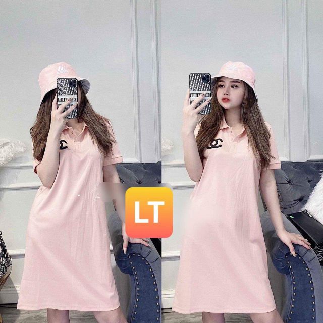 Đầm suông cổ bẻ