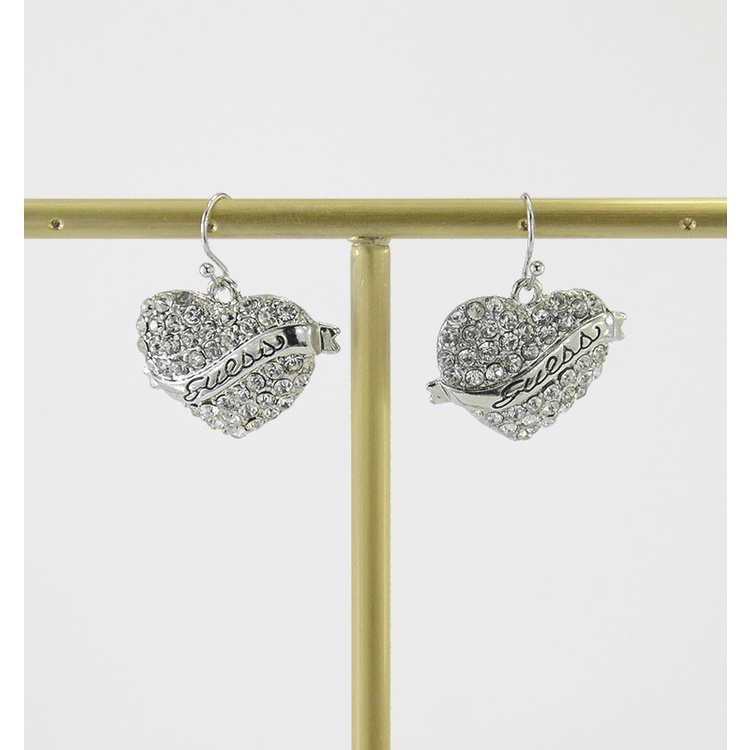 Khuyên Tai Hình Trái Tim Đính Đá Toàn Diện Phong Cách Âu Mỹ Thời Trang Mới Hỗn Hợp