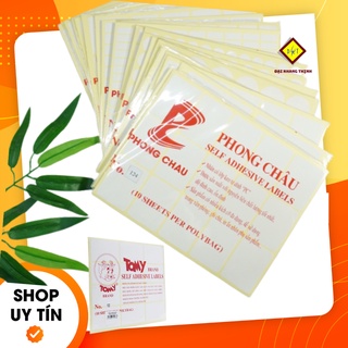 Giấy decal A5 Tomy GP Phong Châu PC Giấy in mã vạch Tem in mã vạch Mã 99 đến 124 Xấp 10 tờ/Xấp {CAM KẾT CHẤT LƯỢNG}