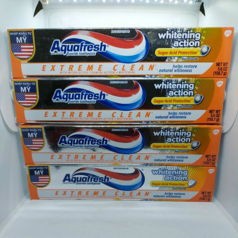 Kem Đánh Răng Aquafresh Extreme Clean whitening action