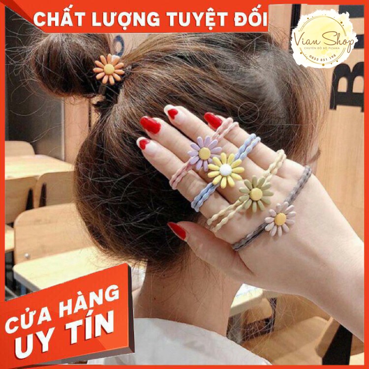 [SIÊU HOT] Dây buộc tóc hoa cúc  hoạ mi Hàn Quốc hot trend [ ẢNH THẬT]