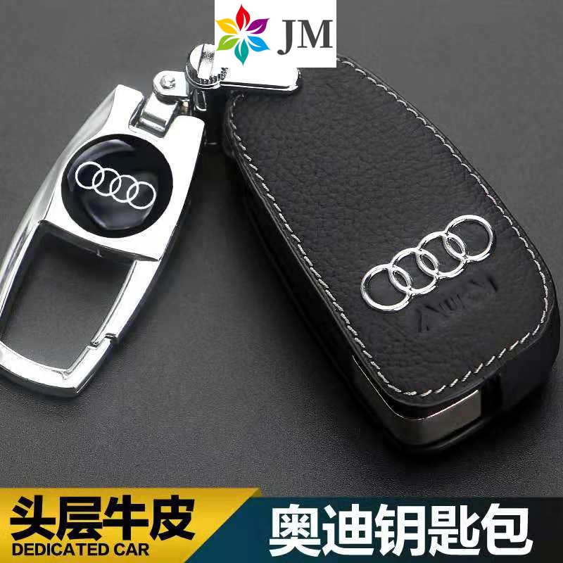 Vỏ Da Bảo Vệ Chìa Khóa Xe Hơi Audi 3 Nút Gấp Gọn Tiện Dụng