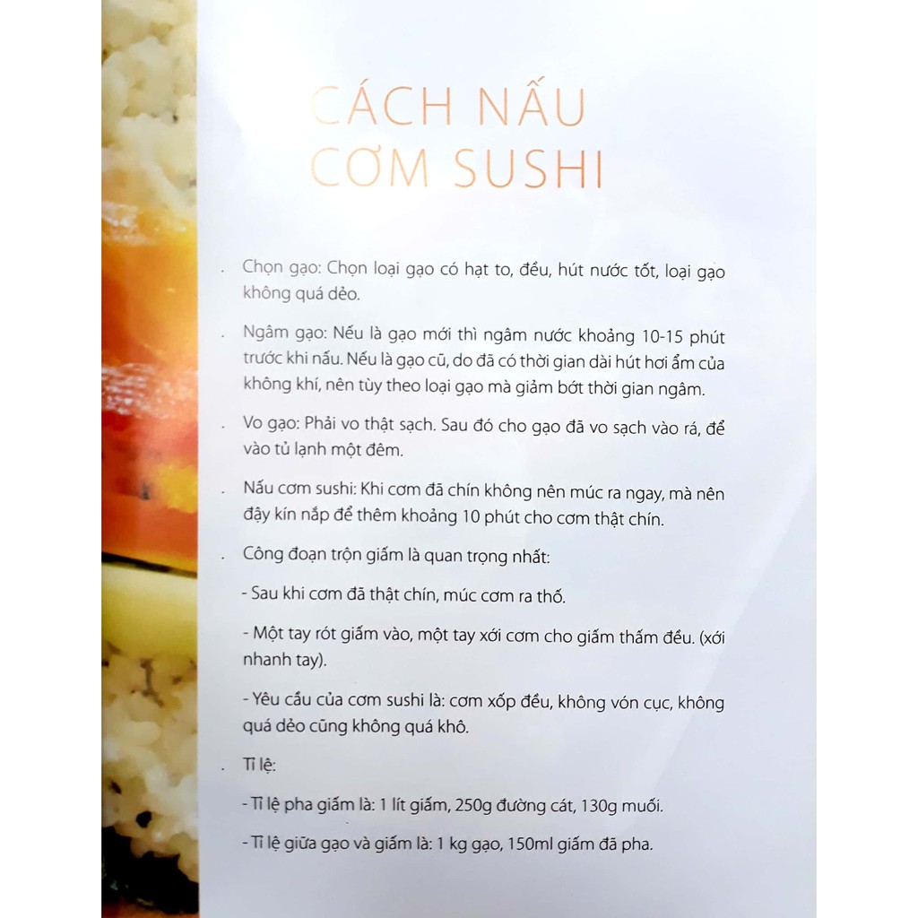 [Mã BMBAU50 giảm 7% đơn 99K] Sách- Các món sushi cơm cuộn
