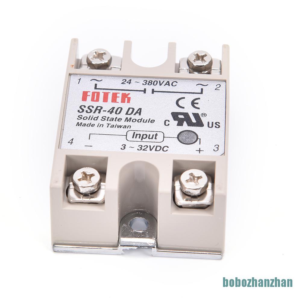 [bobozhanzhan]Industrial Solid State Relay SSR 40A with Protective Flag SSR-40DA 40A DC control AC