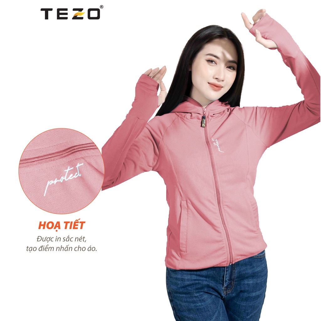 Áo chống nắng nữ Tezo thoáng khí, thấm hút mồ hôi, chống tia cực tím vượt trội 2201ACNN02