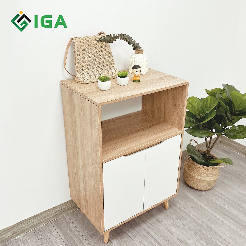 Tủ Kệ Lò Vi Sóng IGA Model 01 Phong Cách Nordic - GP118