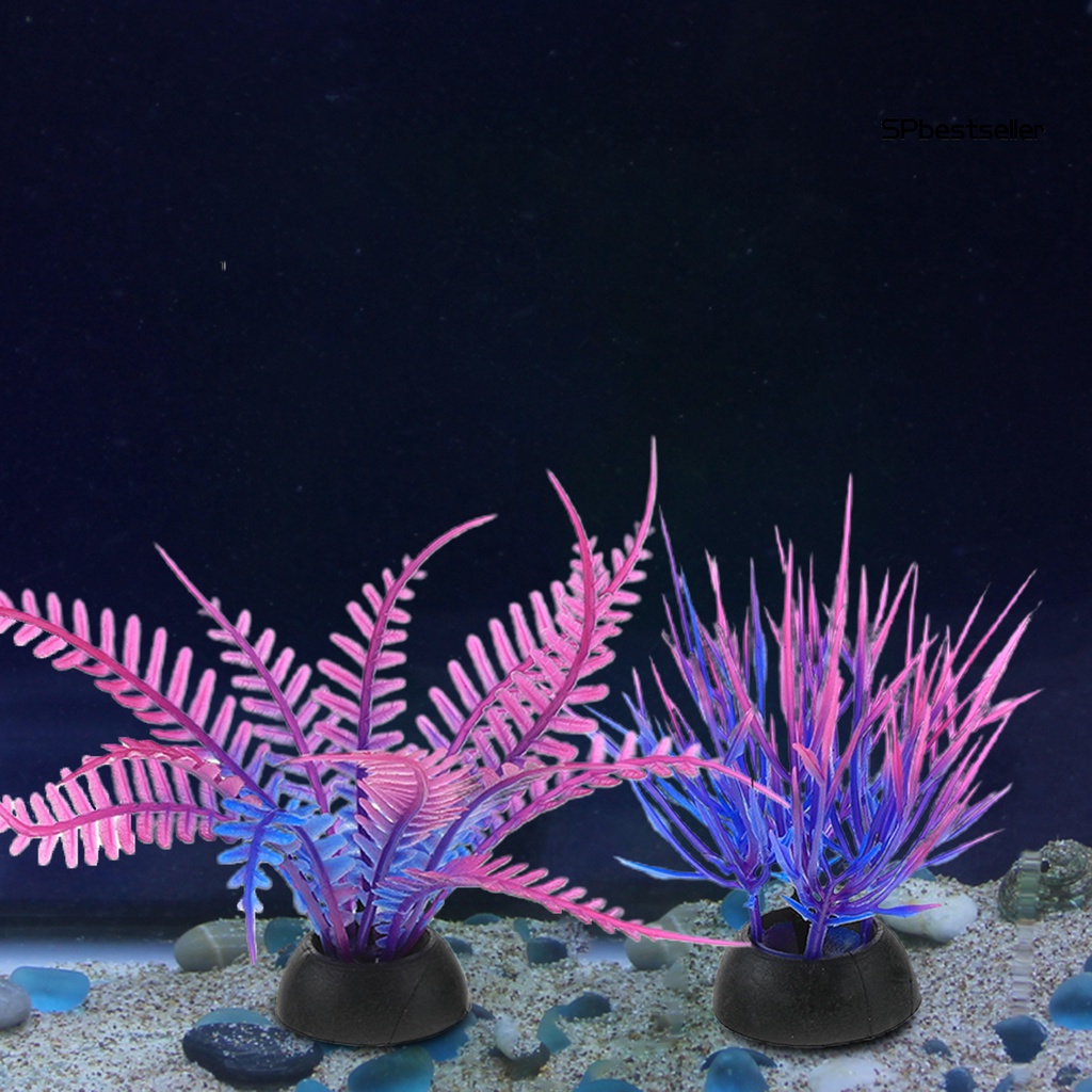 Bộ 10 cái cây giả trang trí bể cá thân thiện môi trường