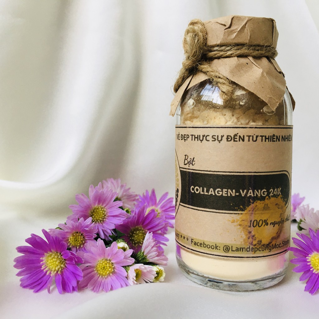 Bột Collagen, Vàng 24K thiên nhiên đắp mặt nạ nguyên chất 100ml (60g) | BigBuy360 - bigbuy360.vn
