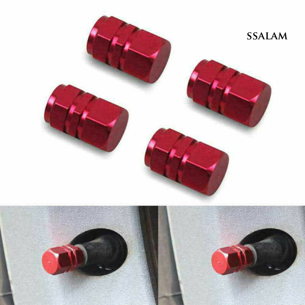Set 4 Nắp Van Hơi Lốp Xe Ô Tô / Xe Tải Bằng Nhôm