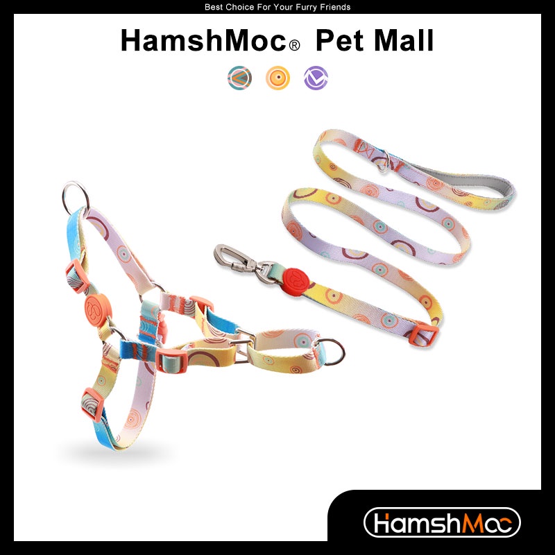 HamshMoc Dây Dắt Thú Cưng Đi Dạo Bằng Nylon Có Thể Điều Chỉnh Tiện Dụng