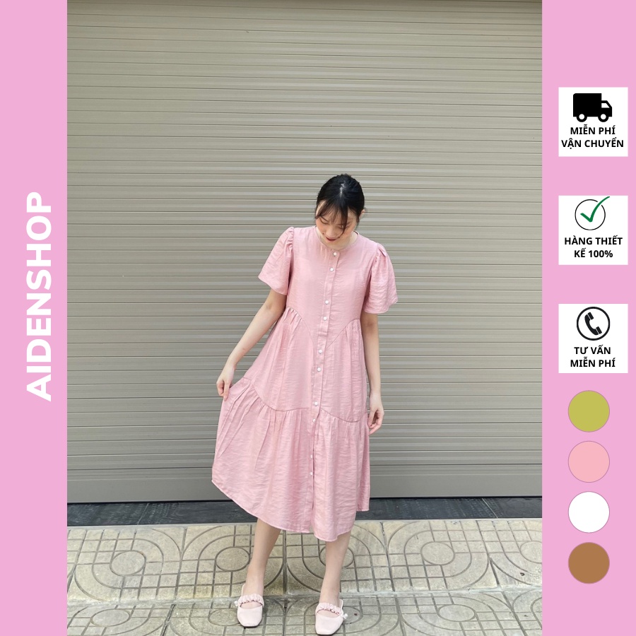 Đầm bầu thiết kế thời trang Aidenshop Váy bầu mùa hè suông dài 40-60kg