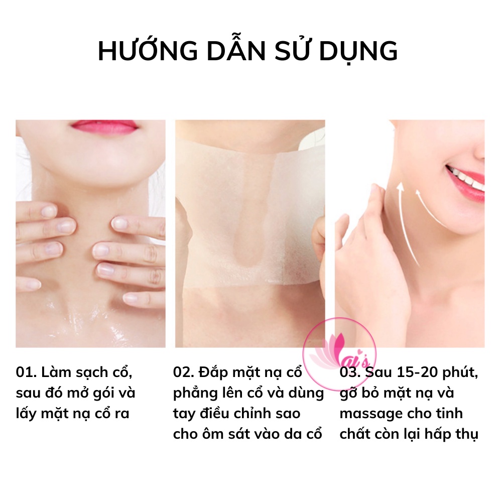 Mặt Nạ Cổ Sữa Dê VENZEN Dưỡng Ẩm, Trắng Sáng, Căng Mịn, Giảm Nếp Nhăn Ở Cổ, Mask Nội Địa Trung - LAI'S STORE