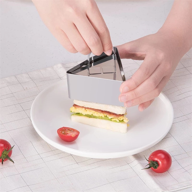 Khuôn Làm Salad Bằng Thép Không Gỉ 430 DIY Hình Tròn/Vuông/Trái Tim