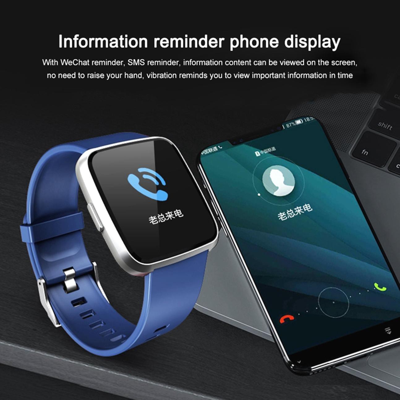 1.3 inch Color Screen Y7 Smartwatch Waterproof Heart Rate Sports Smart Bracelet