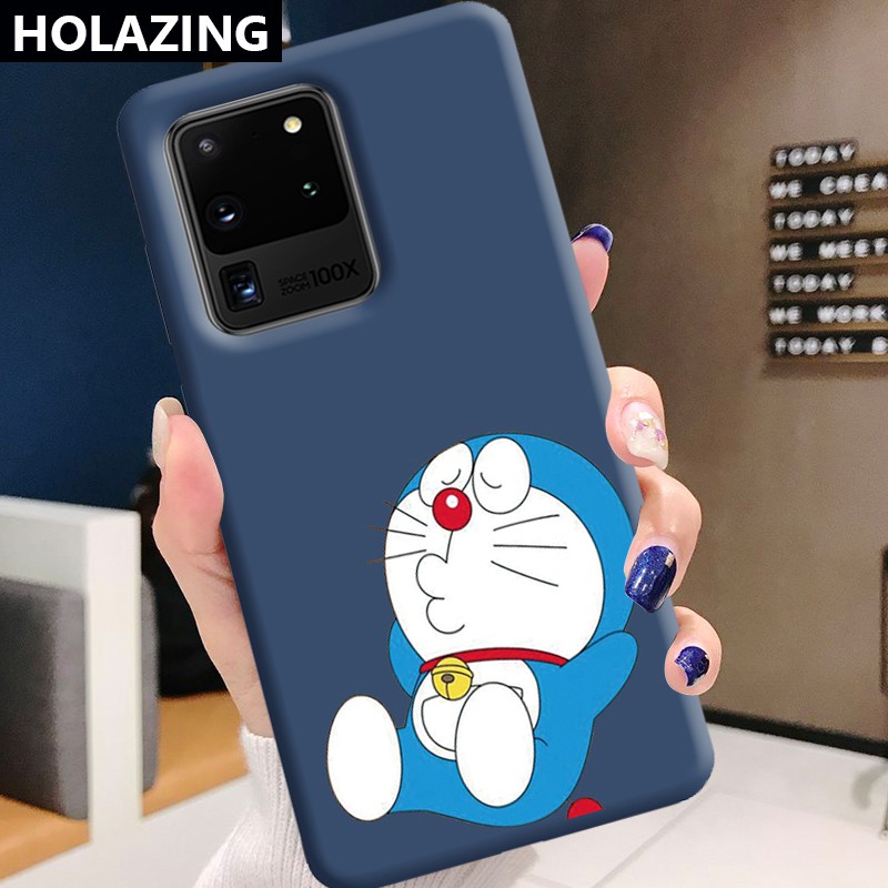 Samsung Galaxy S20 Ultra Samsung Note 20 Ultra 10 Plus 9 S10 5G Plus S9 S20 FE Candy Color Phone Cases vỏ điện thoại Doraemon Soft Silicone Cover