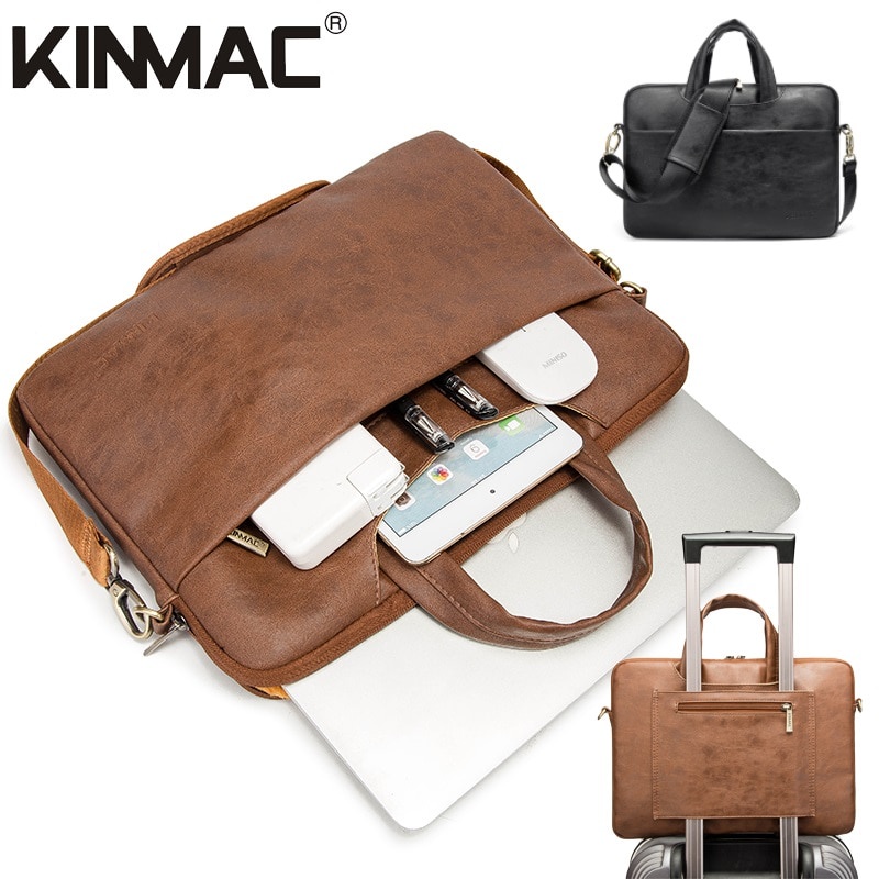 Túi Xách Da PU Đựng Laptop Chống Thấm Nước Kinmac 15.6 Inch Cho MacBook Air Pro