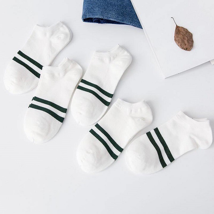 Set 10 Đôi Tất Nam Cổ Ngắn Sọc Ngang