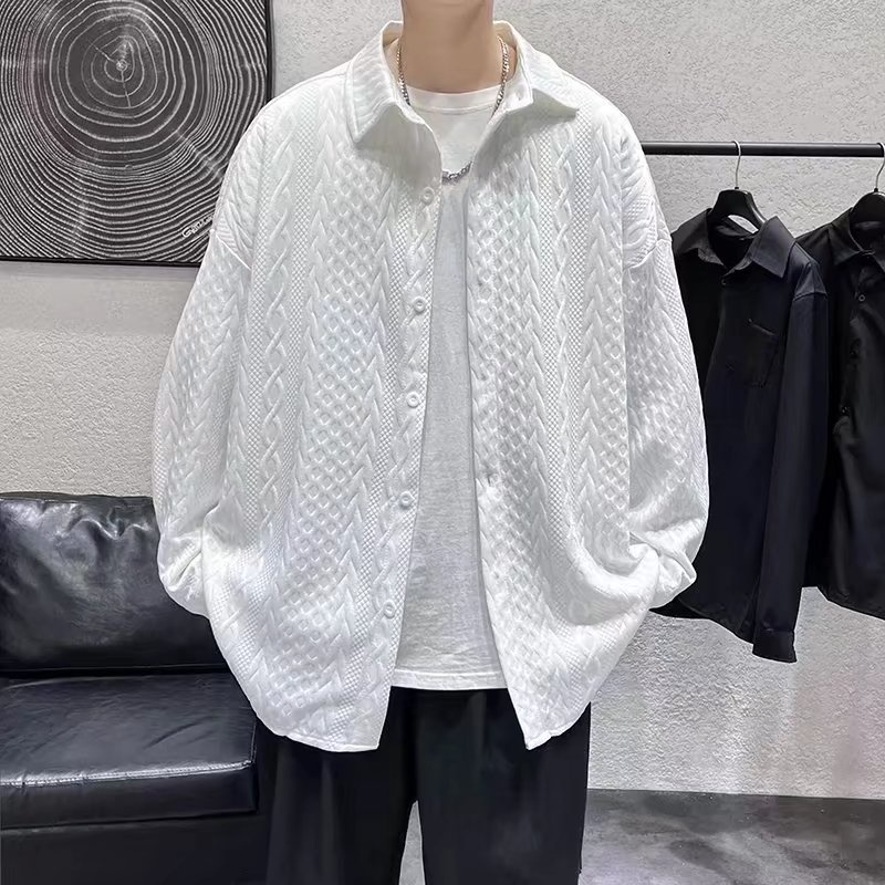 Áo Sơ Mi Tay Dài Dáng Rộng Thiết Kế Đơn Giản Thời Trang Chất Lượng Cao áo thun unisex đồ đôi phong cách Hàn Quốc áo sơ mi trắng