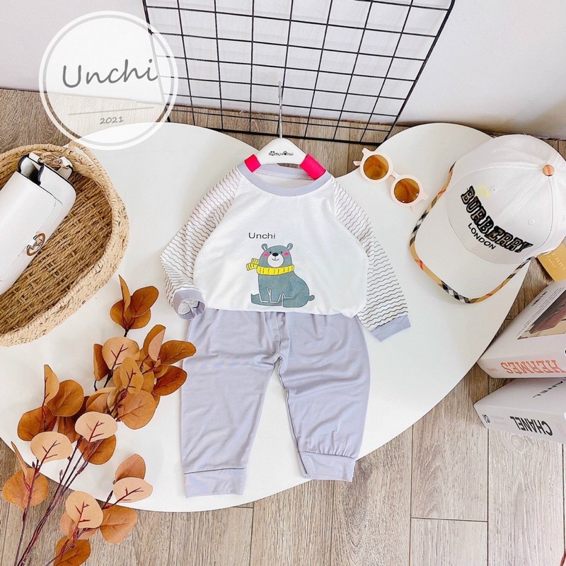 Bộ petit thun lạnh Unchi chất siêu mềm đẹp cho bé