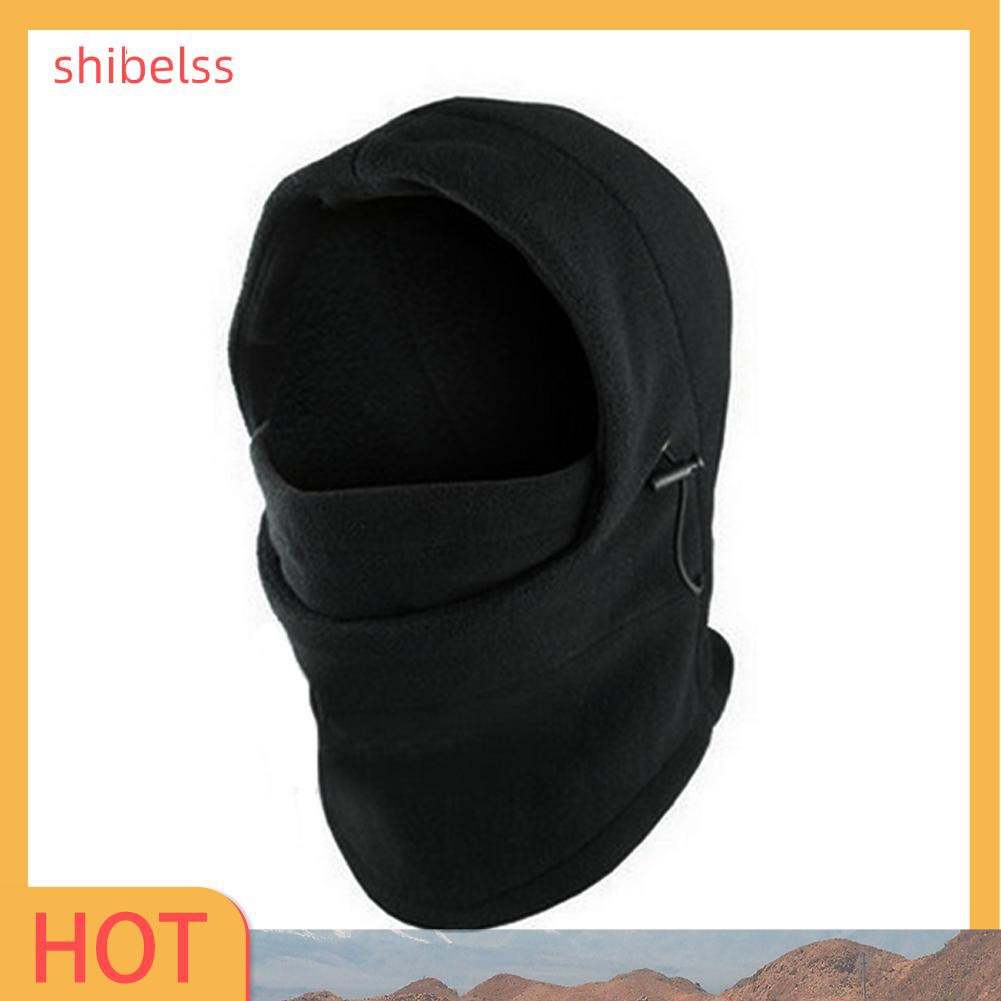 （ʚshibelss）Thermal Fleece Balaclava Hood Police Swat Ski Bike Wind Stopper Mask