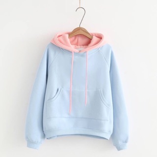 Áo hoodie nữ màu pastel